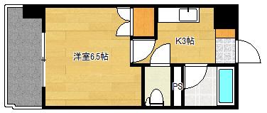 NEWS壱番館(1K/6階)の間取り写真