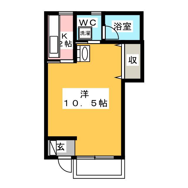 サンライズ13(1K/2階)の間取り写真