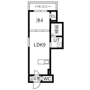 AXIA CITY 兵庫(1LDK/3階)の間取り写真