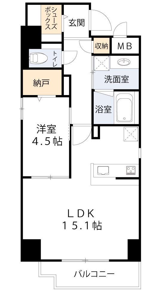 ロイヤルマックス福島(1LDK/5階)の間取り写真
