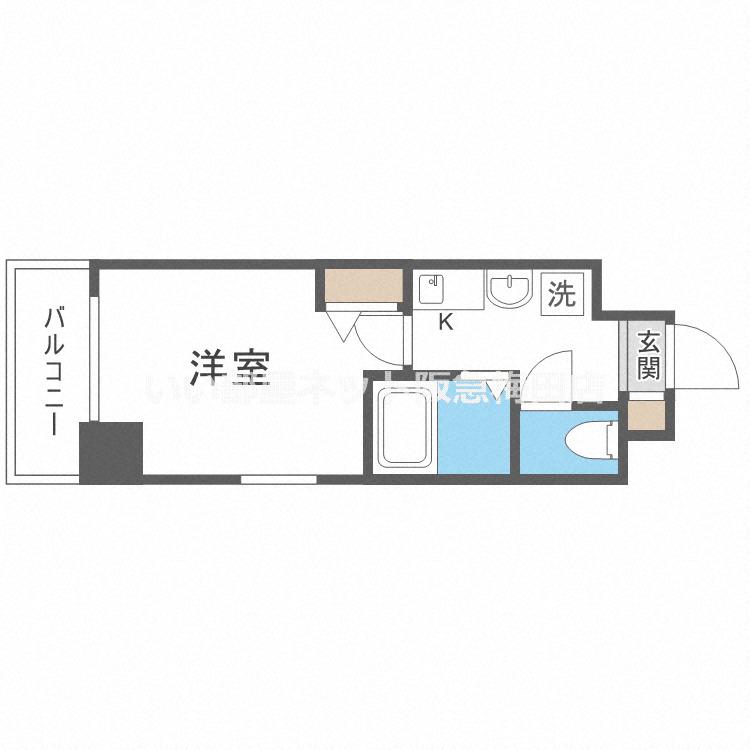 エスリード梅田西第2(1K/11階)の間取り写真