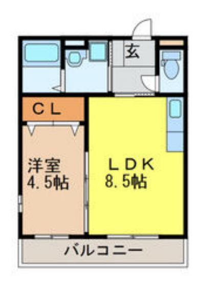 エスト・パレ(1LDK/2階)の間取り写真