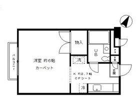 ペアパレス中目黒(1K/2階)の間取り写真