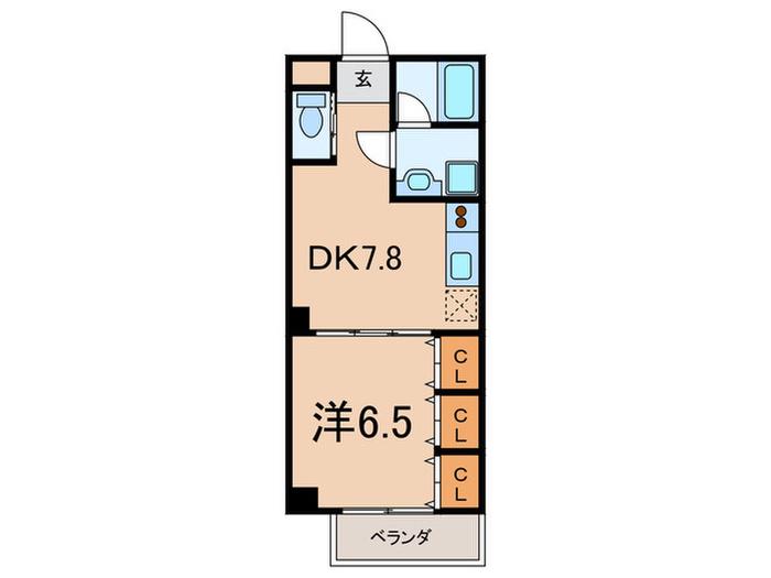 ネイチャータウン(1DK/1階)の間取り写真