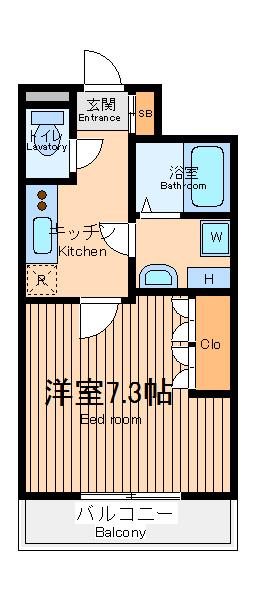 ワイ&ティー(1K/2階)の間取り写真
