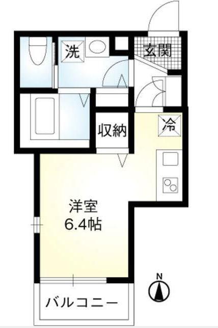 BLANCHE(ワンルーム/3階)の間取り写真