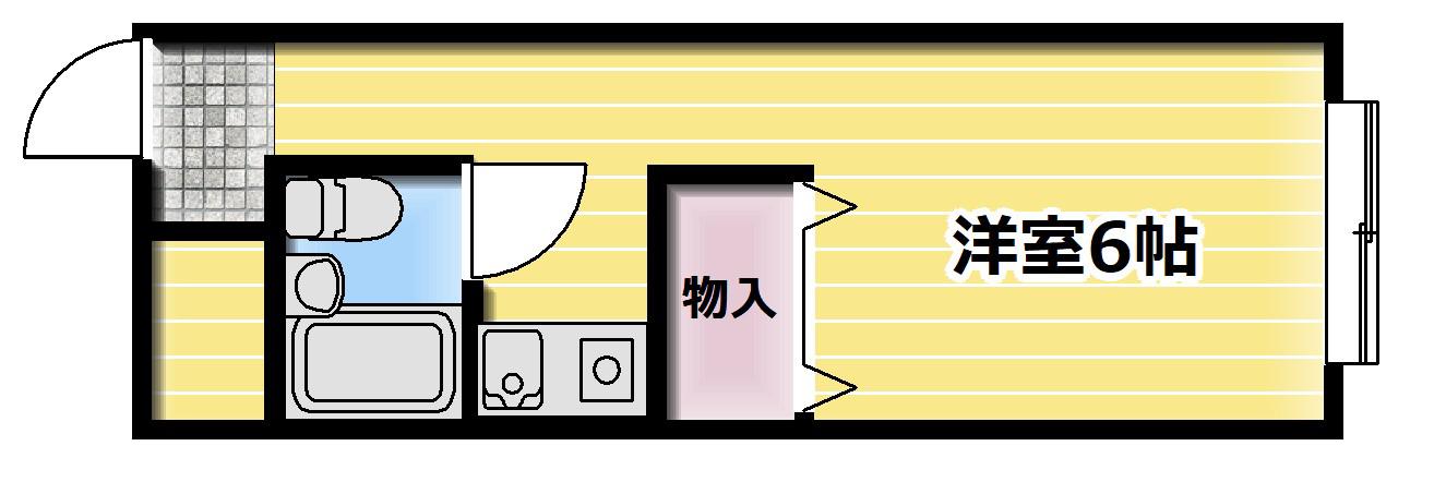 ハイム多摩(ワンルーム/1階)の間取り写真