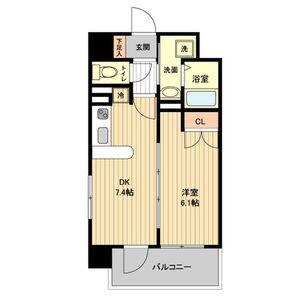 レジディア仙台原ノ町(1DK/8階)の間取り写真