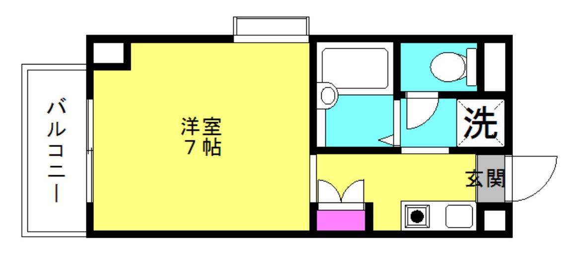 ライフタウンII(ワンルーム/3階)の間取り写真