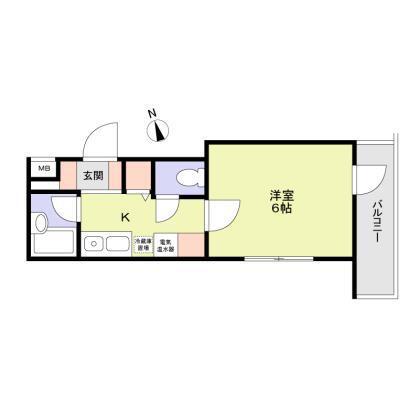 URBAN LINK蒲田(1K/12階)の間取り写真