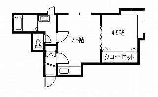 ルミーナ(1DK/1階)の間取り写真