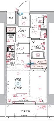 クレヴィスタ大井町(ワンルーム/5階)の間取り写真