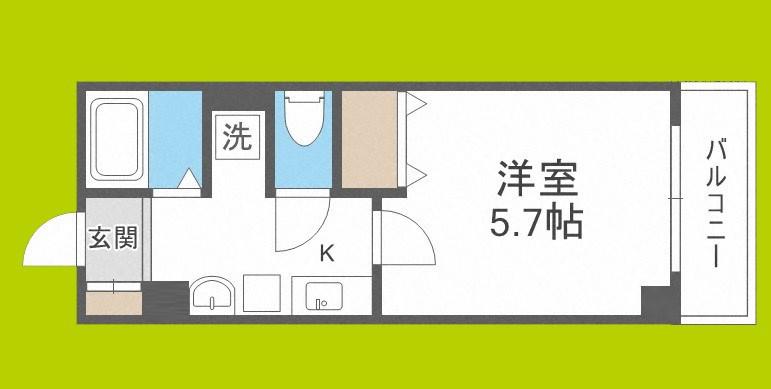 IF城北(1K/3階)の間取り写真