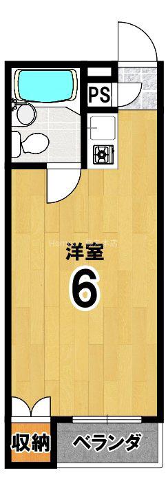 ラメールI(ワンルーム/3階)の間取り写真