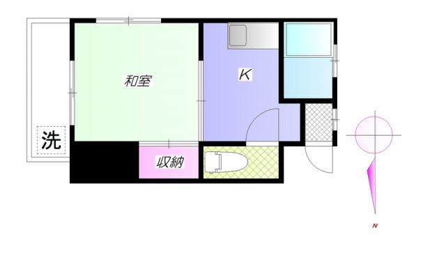 みつわマンション(1K/3階)の間取り写真