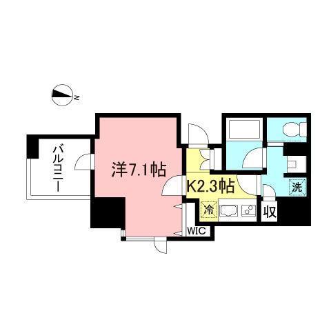 プライムメゾン初台(1K/12階)の間取り写真