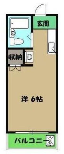 LAGO西八王子(ワンルーム/1階)の間取り写真