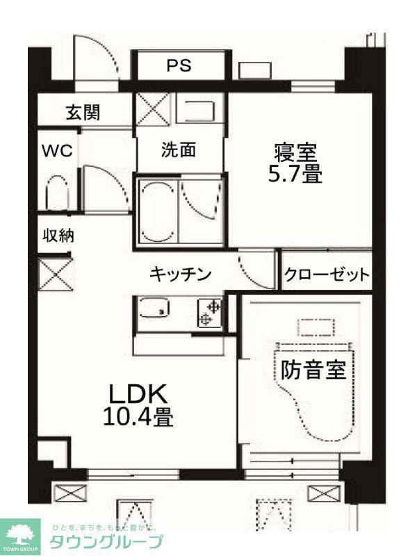 アーツ菊川(1LDK/7階)の間取り写真