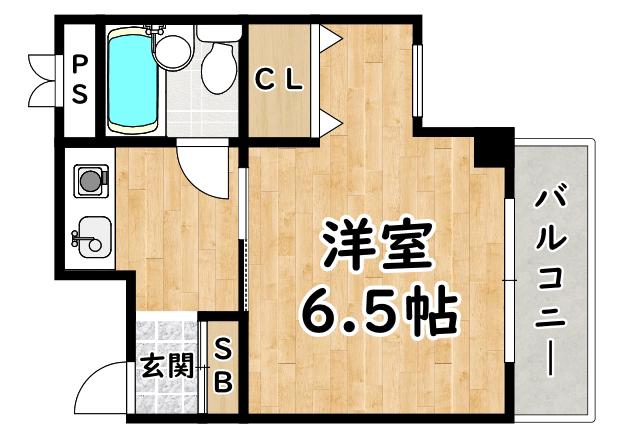 シェレナ大和田(1K/4階)の間取り写真
