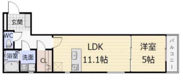 S SUMIZOME(1LDK/2階)の間取り写真