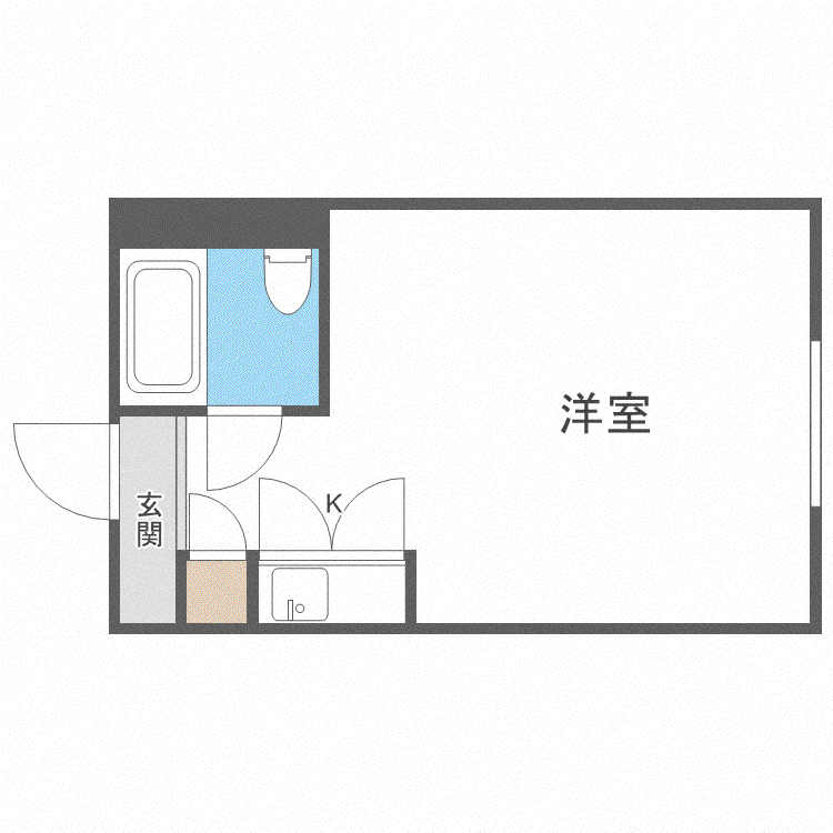 シャンボール札幌(ワンルーム/2階)の間取り写真