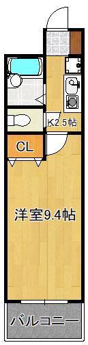 朝日プラザ小倉片野II(1K/2階)の間取り写真