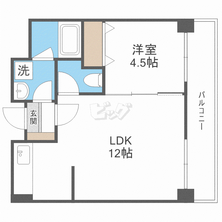 スペチアーレ420(1LDK/2階)の間取り写真