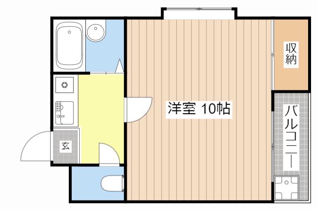 シェモア新旭(1K/1階)の間取り写真