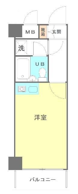 コスモ北千住(ワンルーム/5階)の間取り写真