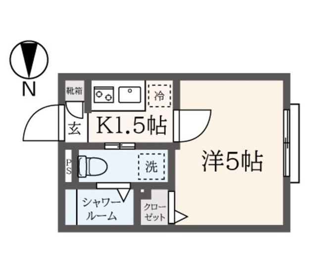 MAISON BLANCHE(1K/2階)の間取り写真