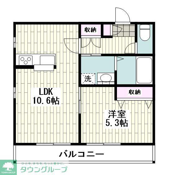 BLOOM GARDEN(1LDK/2階)の間取り写真