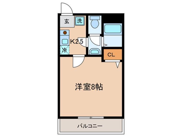 ジュネスシャトレ(1K/2階)の間取り写真