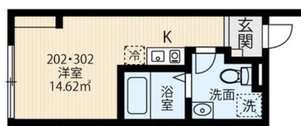 フィオーレ北赤羽(ワンルーム/1階)の間取り写真