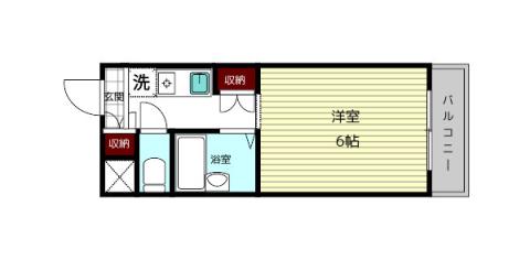 新大宮シティ・パル(1K/2階)の間取り写真