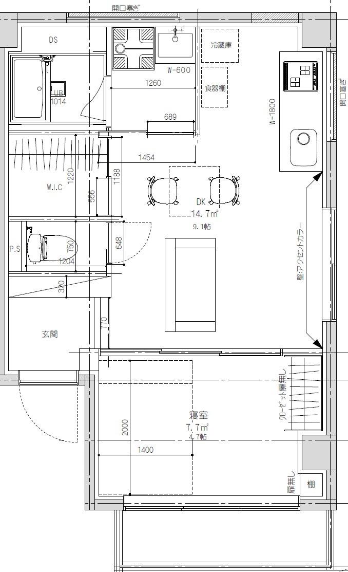 PARKSIDE MABUCHI 手半 店舗事務 フルリノベ 耐震証明(1SLDK/2階)の間取り写真