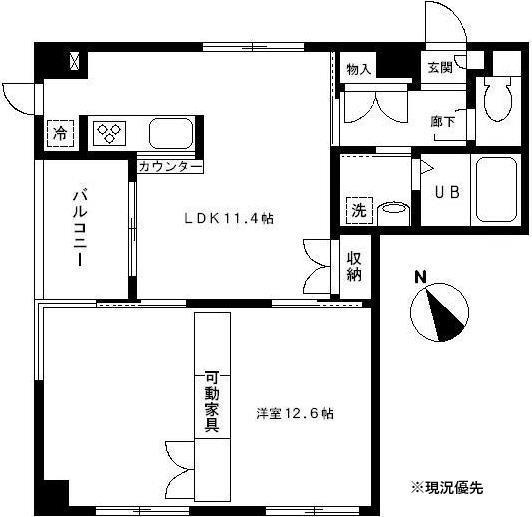 MGSTUDIO7126(1LDK/3階)の間取り写真