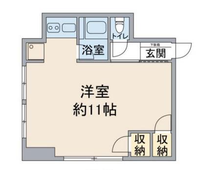 須賀町マンション(ワンルーム/3階)の間取り写真