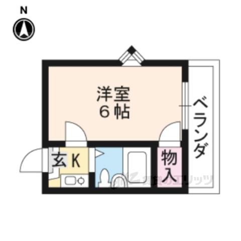 エスパレス大津(1K/2階)の間取り写真