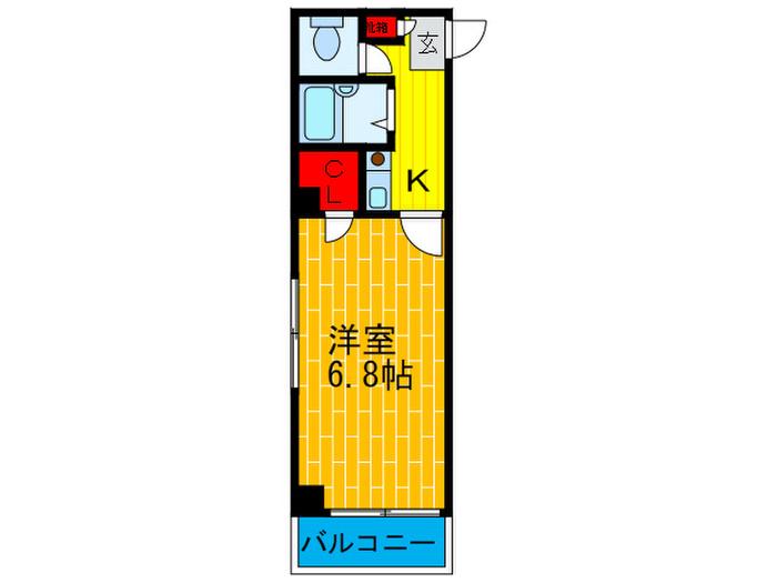 メゾンシェポル(1K/4階)の間取り写真