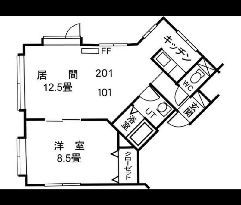 パシャ21-II(1LDK/3階)の間取り写真