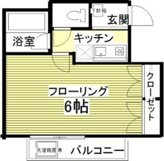 ピアーチェ落合(1K/3階)の間取り写真