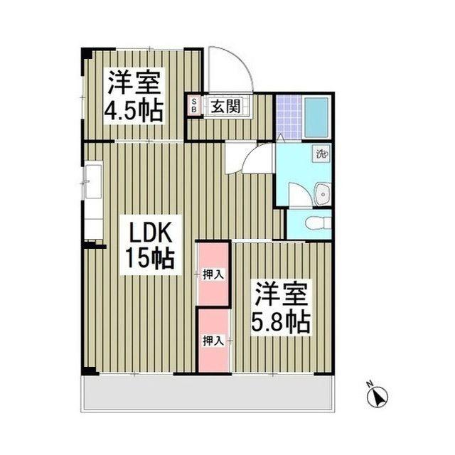第7池田マンション(2DK/1階)の間取り写真