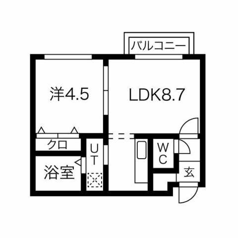 FEERIQUE (1LDK/3階)の間取り写真