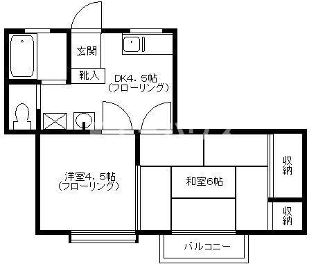 エルドリーム(2DK/2階)の間取り写真