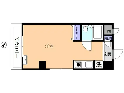 日神パレス西川口(ワンルーム/3階)の間取り写真
