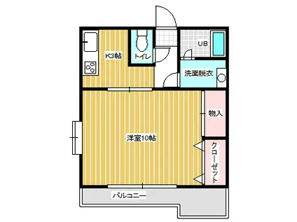 カーサラヴィーヌ(1K/1階)の間取り写真
