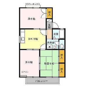 セジュール若宮 A(3DK/2階)の間取り写真