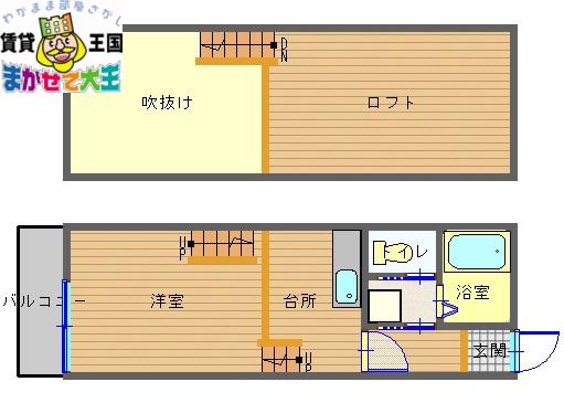 マイプログレス住吉(1K/1階)の間取り写真
