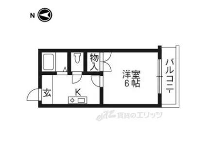 川嶋マンション(1K/1階)の間取り写真