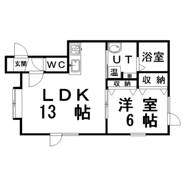 カーサ光和5号館(1LDK/2階)の間取り写真